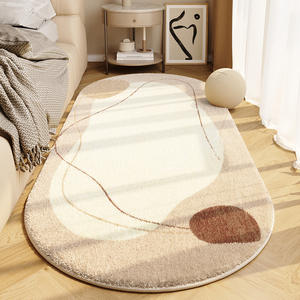 Alfombra Nórdica Ovalada con Patrón Geométrico Abstracto, Fibra de Poliéster, Antideslizante, Lavable a Máquina, para el Hogar - Product Image 5