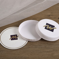 Vente en gros sous-verres ronds en papier absorbant pour cartons d'hôtel imprimés sur mesure en carton pour gobelets en carton pour pulpe de bière