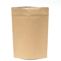 Refermable thermoscellable marron givré mat papier Kraft feuille d'aluminium fermeture éclair debout Doypack pochette sacs pour le stockage des aliments