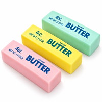 Bâton de beurre, bâton de fromage simulé, bloc de construction, boule faite à la main, jouet anti-stress à rebond lent