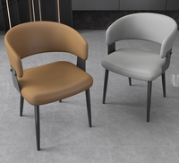Dossier de chaise de salle à manger rembourré doux et écologique de style italien de luxe pour bureau à domicile et restaurant à domicile