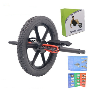 Nhà Phòng tập thể dục huấn luyện viên cơ bụng tập thể dục <span class=keywords><strong>AB</strong></span> bánh xe con lăn chân đạp hai bụng bánh xe màu đen ABS yt67 - Product Image 5