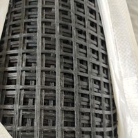 Géogrille biaxiale en polyester PET, géogrille biaxiale en PP pour la construction de voies d'accès, de routes et de murs de soutènement