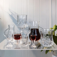 Flûtes à champagne rétro gravées en cristal, gobelets à brandy, verres à vin pour bar, hôtel, restaurant, vente en gros