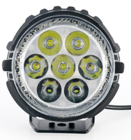Projecteur de travail LED 35W, rond de 4,16 pouces, faisceau spot blanc ambre, IP67, 10-30V DC, 2853lm, pour camion, SUV, tout-terrain, conduite, 12V 24V, jaune