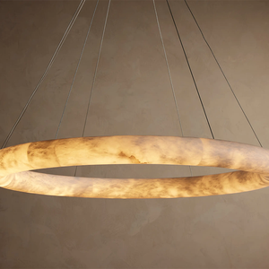 Lampadario in Alabastro Halima Halo, Lampada a Sospensione <span class=keywords><strong>per</strong></span> Villa, <span class=keywords><strong>Soggiorno</strong></span>, Sala da Pranzo, Lampadario Rotondo, Arredamento Casa - Product Image 1