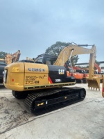 Excavatrice CAT 320D2 d'occasion en promotion, avec larges plaques de chenilles, d'origine japonaise, hydraulique, modèle 320D2, à vendre.