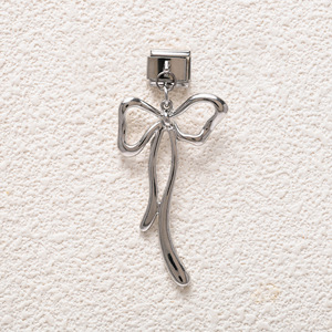 Stainless Steel Pendant Charms Bowknot Design Splicable DIY Bracelet Jewelry Alloy Plated Fashion Accessory - Product Image 5
