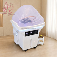 Bassin de lavage portable avec réservoir d'eau et système de circulation, évier amovible pour le lavage des cheveux, idéal pour les équipements de spa capillaire et de salon.