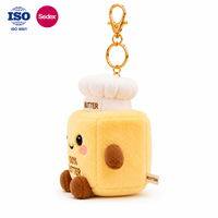 Porte-clés Peluche Beurre OEM/ODM Nouveau Design Tendance, Jouet en Peluche Mignon pour Enfants, Peluche Super Douce Personnalisable