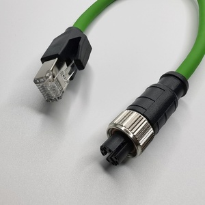 IP67 M12 Connector 8 Pin X <strong>Code</strong> RJ45 Plug Industrial Profinet EtherCAT Ethernet Cable Double Shielded Wire Harness - Product Image 1