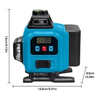 Niveau laser 4D à 16 lignes avec portée de 360° °   Niveau à bulle rotatif autonivelant - Outil de haute précision
