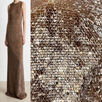 Tissu en dentelle à pois ondulés pour robe de mariée, broderie de paillettes, design de mode, 100% acrylique, pour filles et femmes, sur mesure OEM
