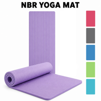 Tapis d'entraînement rectangulaire sur mesure en NBR, mousse microcellulaire, s'étalerait à plat, résistant aux chocs, pour la calisthénie