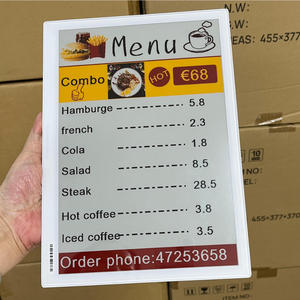 ป้ายแสดงราคาอิเล็กทรอนิกส์แบบใหม่ Ble Menu Display ป้ายราคาอิเล็กทรอนิกส์แบบกำหนดเอง ป้ายอิเล็กทรอนิกส์แบบดิจิทัล Epaper Eink Epd Nfc - Product Image 1