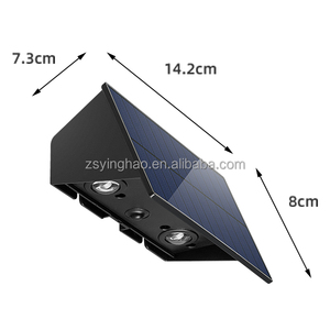 Hiện đại IP65 không thấm nước trang trí Wall Mount ngoài trời Patio sân vườn RGB LED lên và xuống năng lượng mặt trời Powered hàng rào Đèn tường - Product Image 6