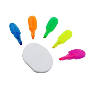 Becol Hot Bán Thú Vị 5 Trong 1 <span class=keywords><strong>Mini</strong></span> <span class=keywords><strong>Highlighter</strong></span> Đánh Dấu Bàn Tay Sáng Tạo Hình Dạng Đầy Màu Sắc <span class=keywords><strong>Highlighter</strong></span> Bút Cho Trẻ Em - Product Image 3