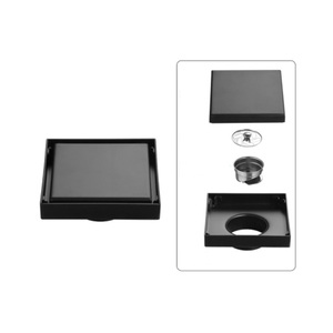 Griglia <span class=keywords><strong>di</strong></span> <span class=keywords><strong>scarico</strong></span> a pavimento nera moderna anti-odore quadrata a scomparsa in acciaio inossidabile <span class=keywords><strong>per</strong></span> piastrelle 10x10cm <span class=keywords><strong>per</strong></span> <span class=keywords><strong>scarico</strong></span> e raccolta liquami - Product Image 4