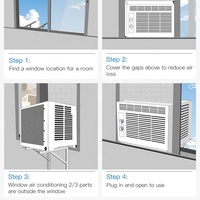 Climatisation portable de type fenêtre électrique mécanique M 5000BTU à refroidissement unique avec déshumidification pour la maison, la voiture et l'extérieur