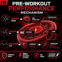 Poudre Pré-Entraînement OEM Caféine 200mg Bêta-Alanine Citrulline Oxyde Nitrique Vente en Gros Sans Sucre Végétalien en Vrac