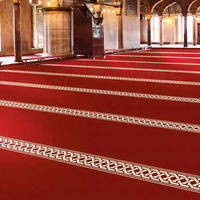 Tapis de prière de mosquée musulmane, motifs personnalisés, Axminster 80% laine 20% nylon, rouleau de tapis de prière de mosquée pour le sol de la mosquée
