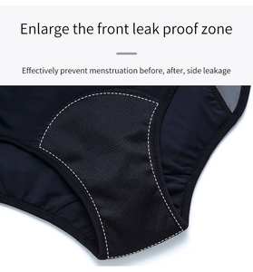 Culottes menstruelles personnalisées grande taille pour adolescentes, taille haute, absorption forte, anti-fuites, bio et durables - Product Image 5