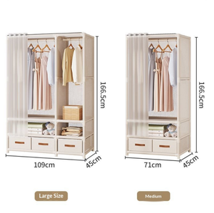 Armario Moderno de Acero Independiente Multicapa para Dormitorio, Armario Portátil de Tela para <span class=keywords><strong>Apartamentos</strong></span> y Hoteles - Product Image 4