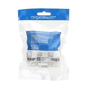 Conector de teléfono 1 va, plateado, tipo alemán/francés, ideal para instalaciones eléctricas y de comunicaciones. - Product Image 3