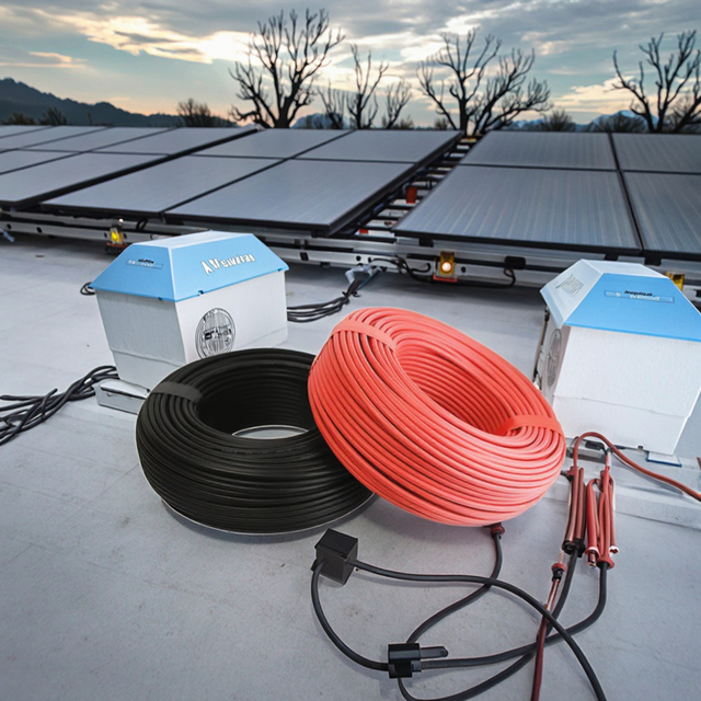 Solar Dc Cable UV Protected 4 Sq.mm Photovoltaic Solar Cable Panel Extension Tinned Copper DC Industrial Construction XLPO