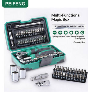 PEIFENG Kit d'outils de réparation automobile complet en acier inoxydable avec <span class=keywords><strong>embout</strong></span> de douille de 6,3 mm et petit tournevis de précision - Product Image 1