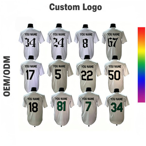 Maillot de baseball vierge de haute qualité 100 % polyester respirant avec broderie 3D personnalisée, vente en gros de t-shirts 220g - Product Image 1