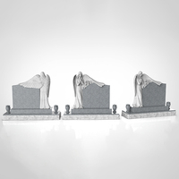 Monument funéraire moderne en granit blanc de Fujian, unique et personnalisé, avec un ange et une colombe, pour jardin