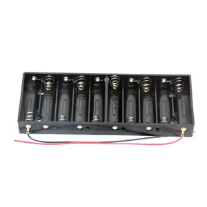 10x1.5V AA UM-3x10电池的塑料外壳黑色电池盒