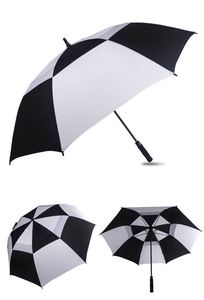 Large <b>Windproof</b> Golf <b>Umbrella</b> 60" Wide Vented Double With Reinforced Fiberglass Ribs Waterproof Coated Canopy - Product Image 3