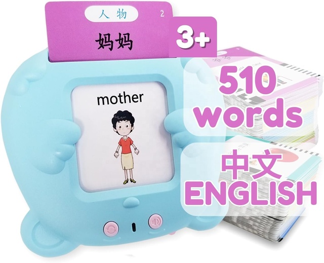 Chinese English Talking Flash Cards with 255 Flashcards 510 Words