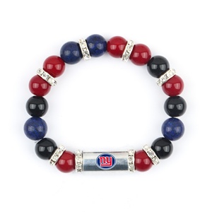 Pulsera de Acero Inoxidable Plateado con Cuentas para Fans de Deportes - Regalo Unisex Casual/Deportivo para Equipos Deportivos con Diseño de Círculo y Separador - Product Image 6