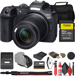 Cámara Digital sin Espejo <span class=keywords><strong>R7</strong></span> con Lente RF-S 18-150mm IS, Sensor CMOS, Pantalla Dual, Tarjeta SD, Video 8K, Zoom Óptico 41x-63x - Product Image 1