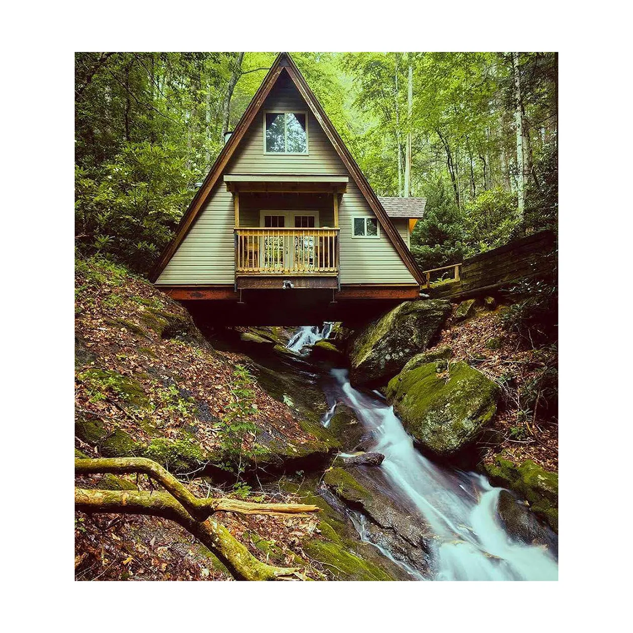 Bestseller glamourös Perfekt für Entspannung Cottage abgelegenen Wald mit Stream Home Decoration DIY Diamant malerei