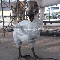 Modèles d'animaux de l'ère glaciaire animatroniques grandeur nature personnalisés, répliques réalistes d'oiseaux Dodo pour les expositions des musées naturels