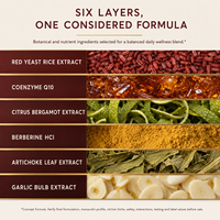 Extrait liquide de levure de riz rouge avec coenzyme Q10, berbérine, feuille d'artichaut et bulbe d'ail
