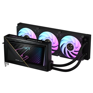 การ์ดจอ RTX 5090 D WATERFORCE รุ่นใหม่ สำหรับเล่นเกมบนเดสก์ท็อป รองรับ AI Ray Tracing หน่วยความจำ GDDR7 32GB พร้อมระบบระบายความร้อนด้วยน้ำขนาด 360 มม. วัสดุอะลูมิเนียม รองรับ PCI-E 5.0 - Product Image 3