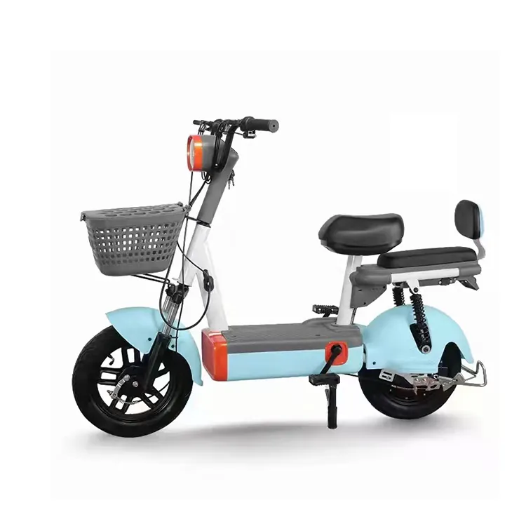 2023 Novo Modelo Personalizado Cor Azul Claro 350W Motocicleta Elétrica Popular Long Range Cidade E Bicicleta