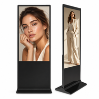 Écran d'affichage publicitaire vidéo LCD sur pied pour intérieur, 32/43/49/50 pouces, fonctionnement 24h/24 et 7j/7, écran tactile, signalisation numérique