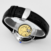 Montre homme Space Explore, montre mécanique de luxe automatique pour homme, bracelet en cuir véritable