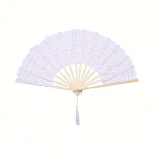 Elegante Abanico de Bambú Tallado con Tema de Amor, Recuerdo de Boda, Decoración Ecológica para Fiestas - Product Image 4