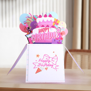 Winpsheng Diseño Personalizado Magical 3D Pop Up Box Feliz Cumpleaños Pop UP Tarjeta <span class=keywords><strong>de</strong></span> Felicitación - Product Image 3