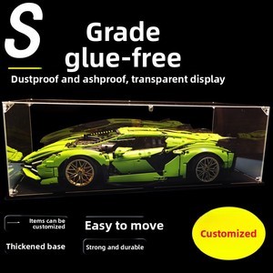 Boîte de présentation pour blocs de construction <span class=keywords><strong>Lego</strong></span> Lamborghini Bugatti, boîte personnalisée en acrylique anti-poussière - Product Image 4