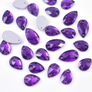OLeeya Venta al por Mayor de 40 Formas de Cristales de Strass AB, Gemas para Coser en Ropa, Piedras de Cristal Planas en Forma de Lágrima para Vestidos de Mujer - Product Image 2