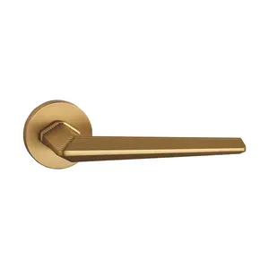 Bán buôn rắn nhôm hiện đại vàng Ổ khóa cửa xử lý Brushed Brass Hợp kim nhôm tay nắm cửa cho phòng tắm