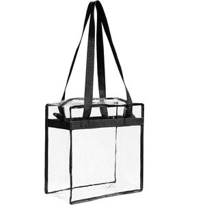 Sac fourre-tout transparent personnalisé grand format élégant avec impression de lettres, sac de plage en PVC transparent, sac à bandoulière, sacs de voyage et de shopping en gelée pour femme - Product Image 1